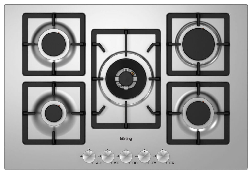 фото Встраиваемая варочная панель газовая korting hg 797 ctx silver