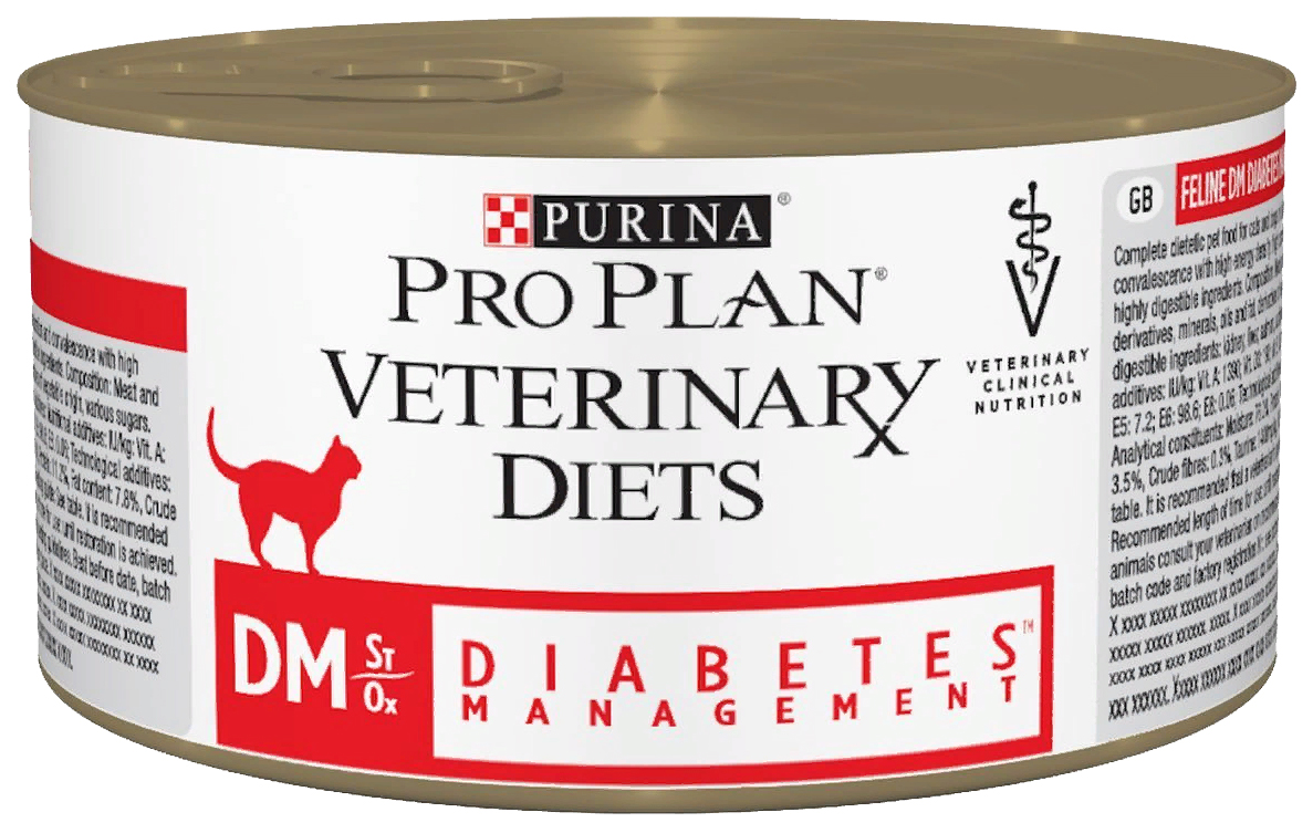 фото Консервы для кошек pro plan veterinary diets dm diabetes management, 24 шт, 195 г