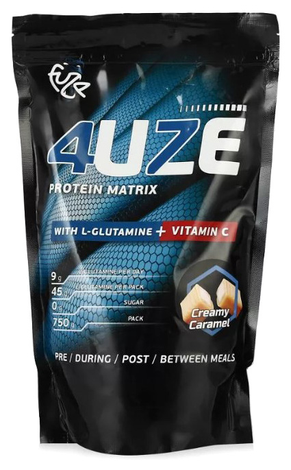 фото Протеин 4uze protein + glutamine, 750 г, сливочная карамель