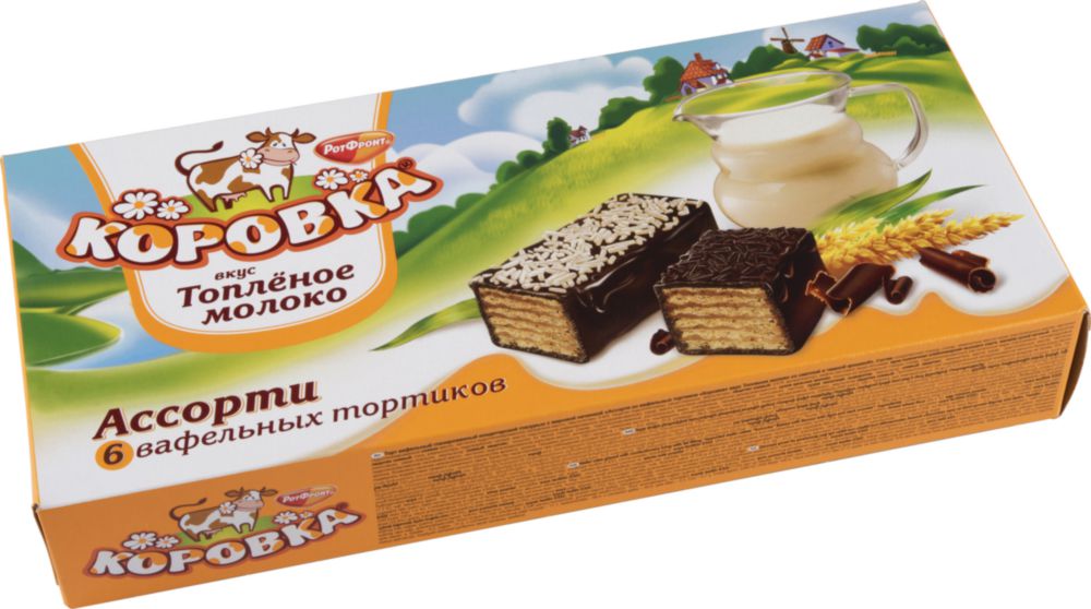 фото Вафельные тортики коровка вкус топленое молоко 200 г