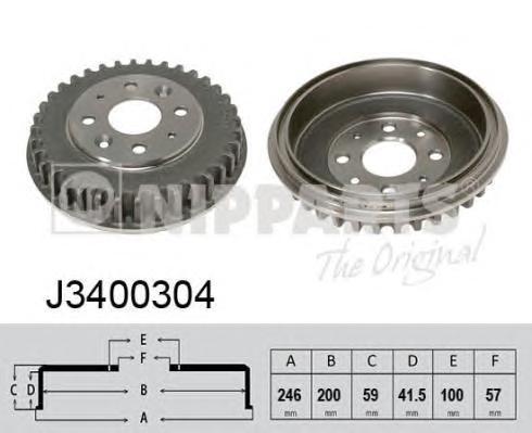 Тормозной барабан NIPPARTS J3400304