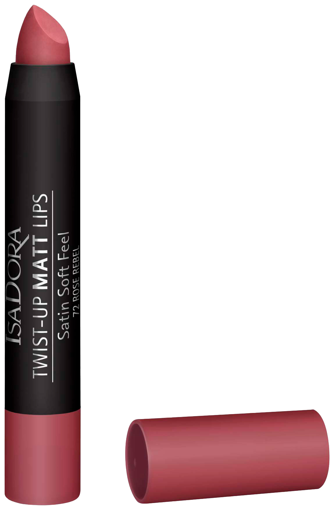 

Помада IsaDora Twist-up Matt Lips 72 Rose Rebel 3,3 гр, twist-up matt lips