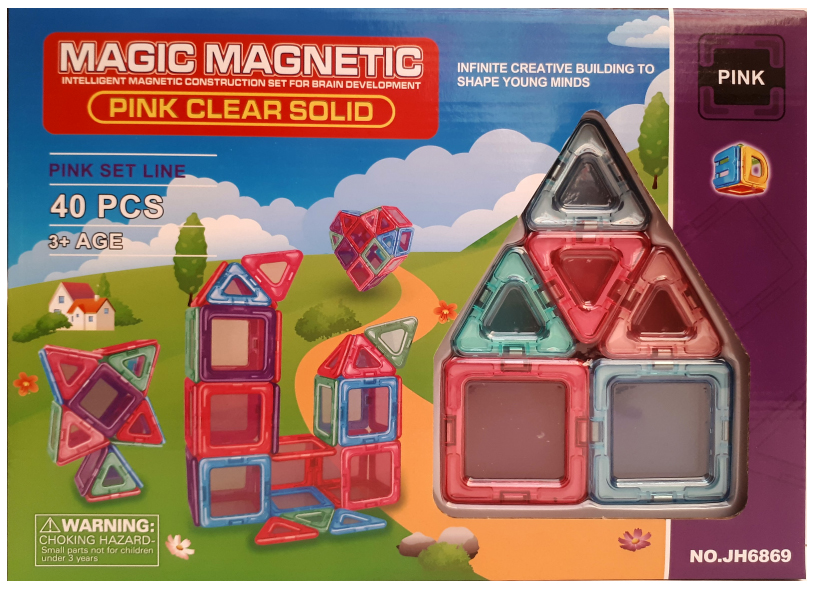 Магнитный конструктор Наша Игрушка Magic magnetic 40 элементов JH6869