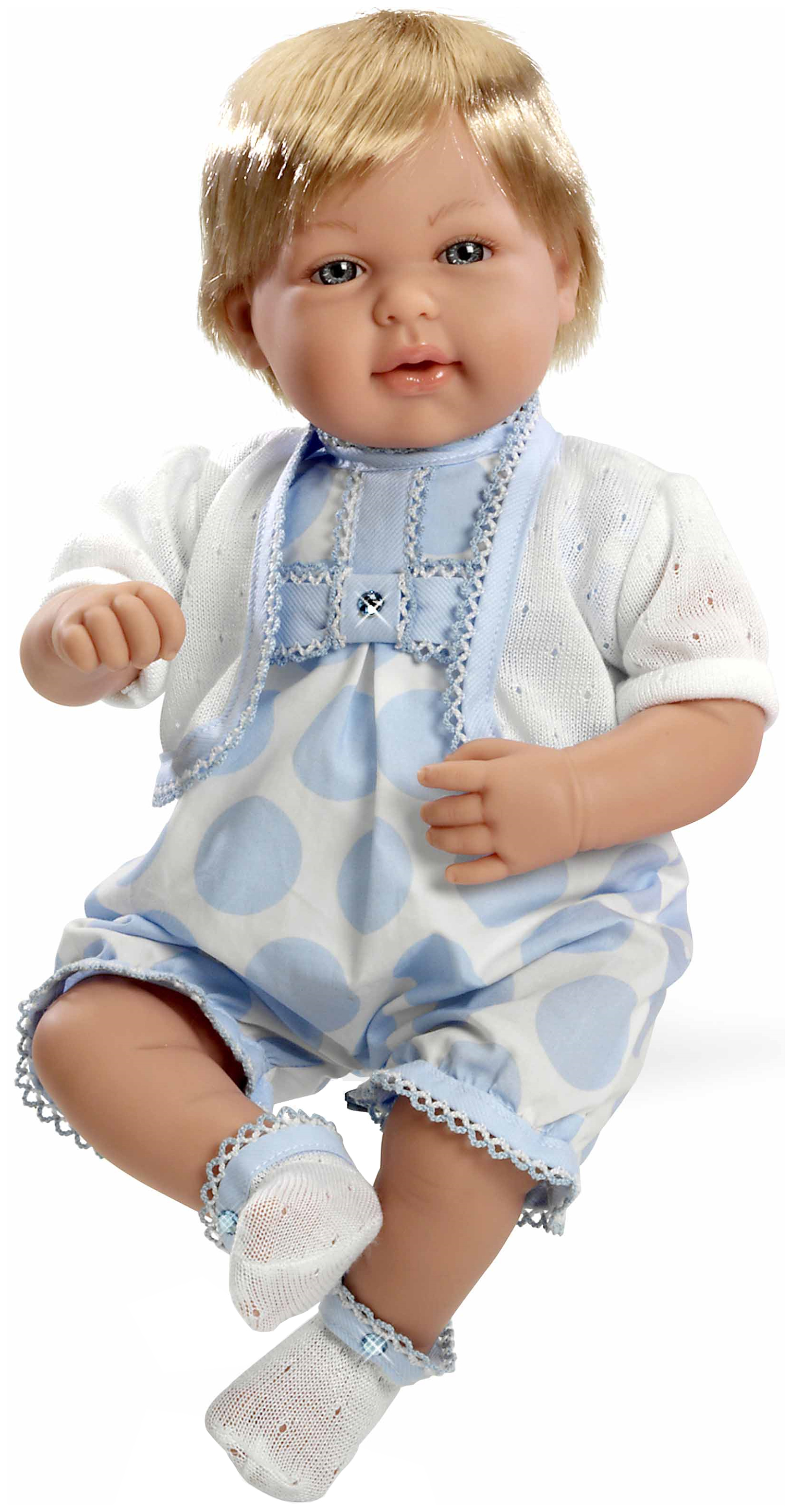 Кукла Arias с кристаллами Swarovski в голубой одежде 45 см Т11134