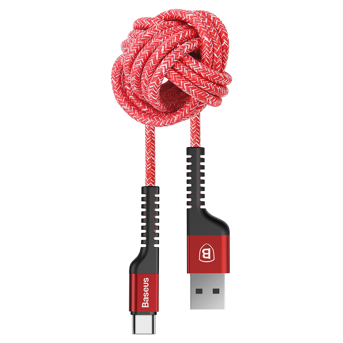 фото Кабель baseus usb type-c confidant anti-break cable type-c 2a 1m red