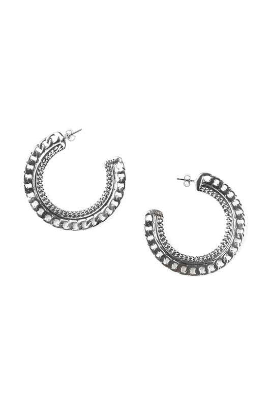 

Серьги женские ORI TAO OT-12-29065 серебристые, OT-12-29065