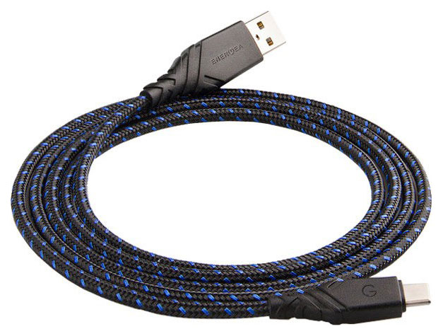 Кабель EnergEA NyloGlitz USB-C — USB-A (2.0) 1.5 м синий