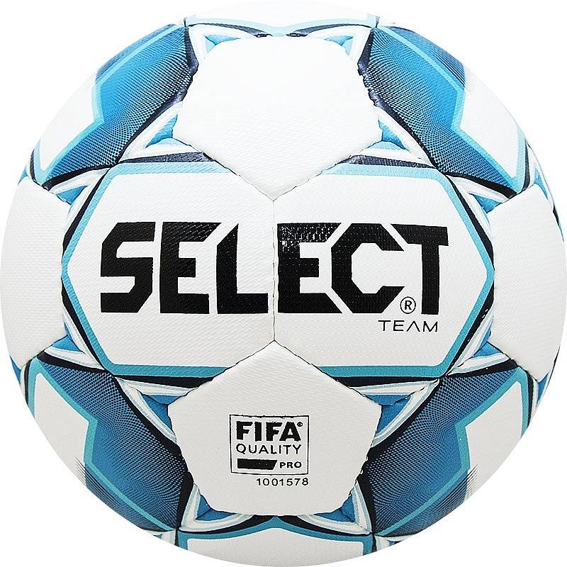фото Футбольный мяч select team fifa №5 white/blue