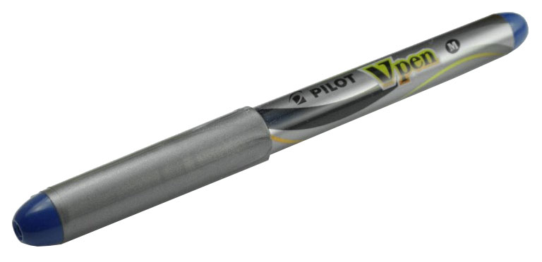 

Перьевая ручка Pilot V-Pen Silver синяя 07мм 1 штука