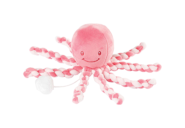 фото Игрушка мягкая nattou musical soft toy lapidou octopus pink coral – light pink