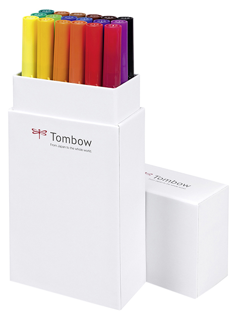 фото Набор брашпенов tombow abt dual brush pens primary сolours 18 шт