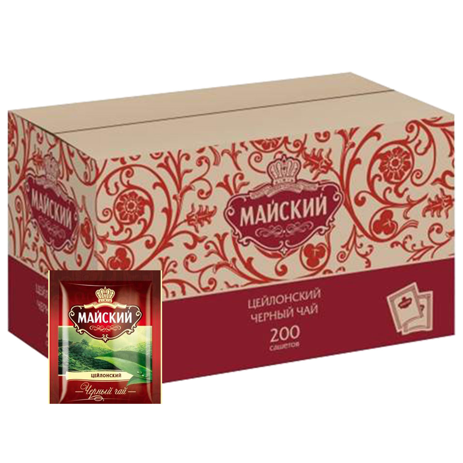 

Чай черный Майский цейлонский 200 пакетиков