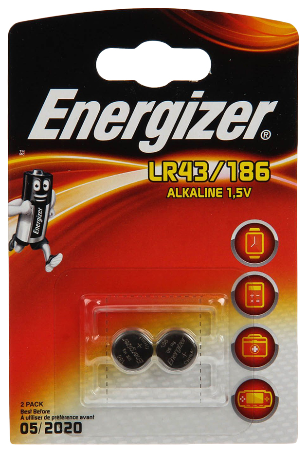 

Батарейка Energizer LR43/186-2BL 2 шт, LR43/186-2BL