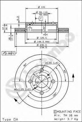 фото Тормозной диск brembo 09782510