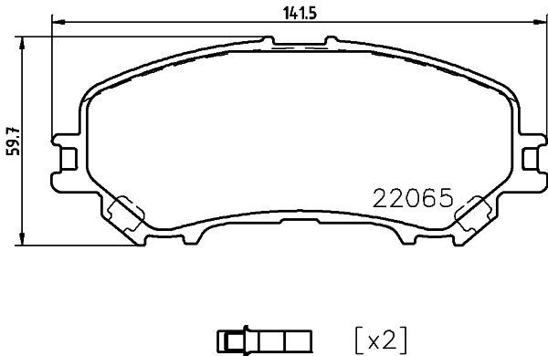 

Комплект тормозных колодок Hella 8DB355021861