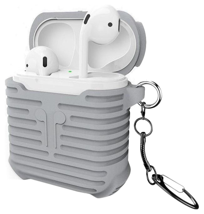 фото Силиконовый чехол i-smile для airpods silicone protective case grey