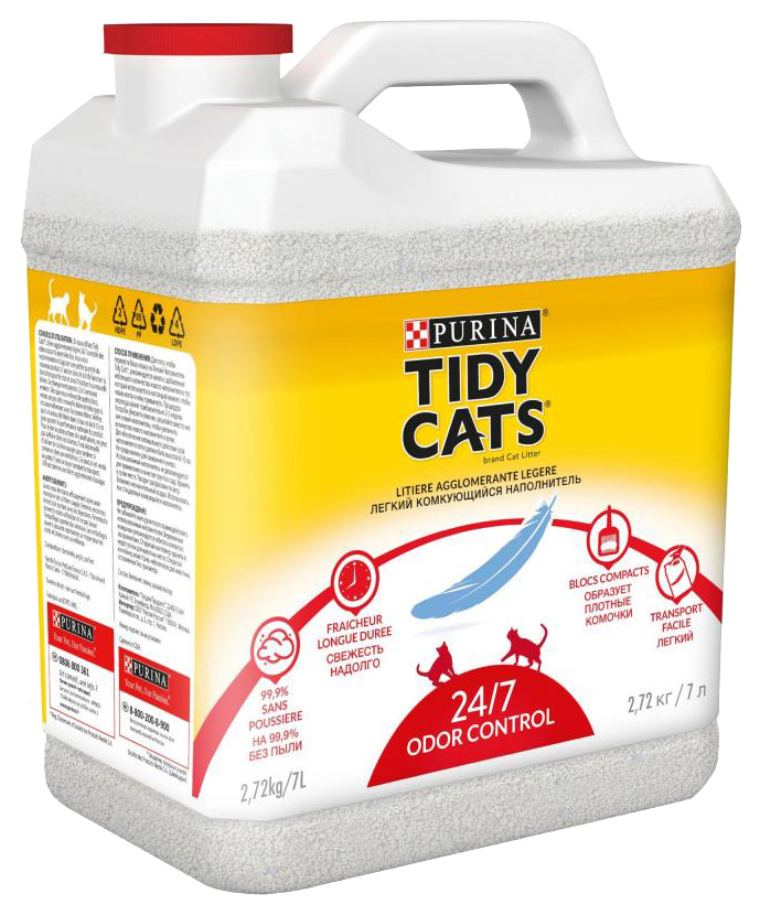 фото Комкующийся наполнитель для кошек tidy cats бентонитовый, 2.72 кг, 7 л