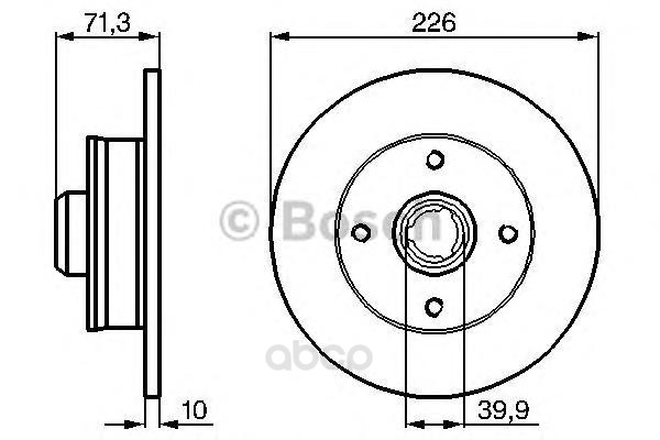 фото Тормозной диск bosch задний для volkswagen golf 2-3, passat, vento 88-97 1.8 0986478331