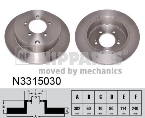 фото Тормозной диск nipparts n3315030