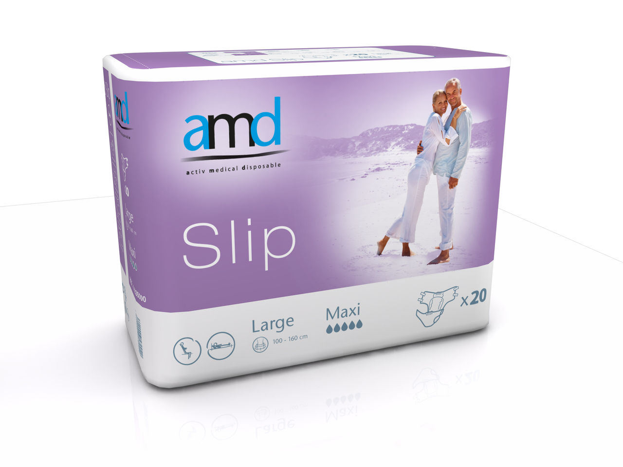 фото Подгузники для взрослых amd slip maxi l 20 шт.