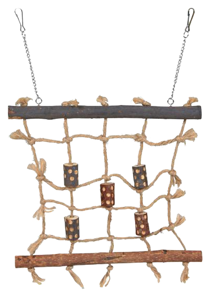 фото Игрушка для птиц trixie сетка из сизалевой верёвки, 27 х 24 см