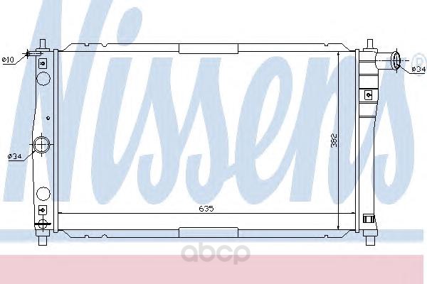 фото Радиатор охлаждения двигателя nissens 61654