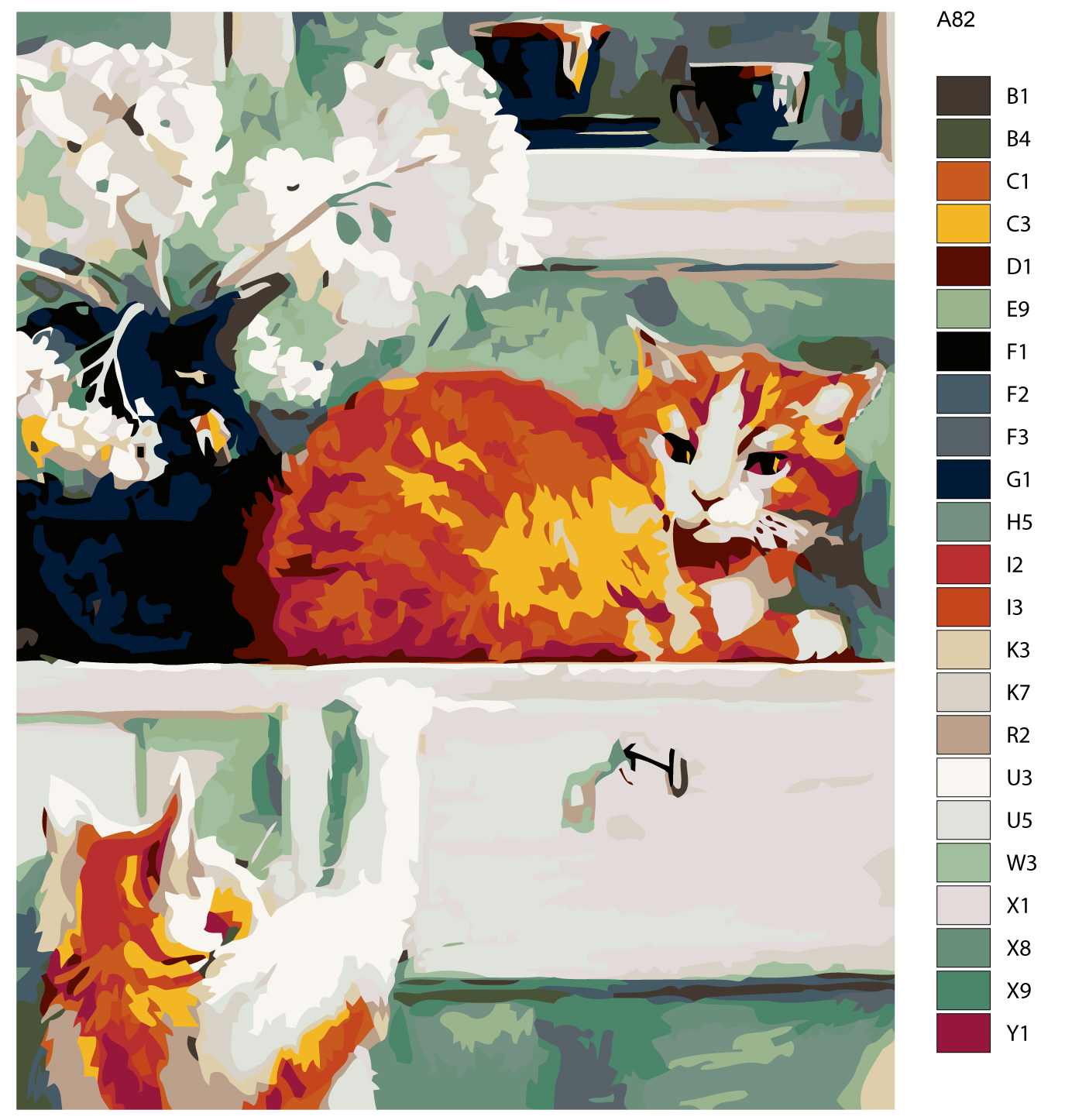 

Картина по номерам, 40 x 50, A82, A82