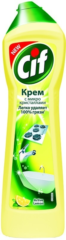 фото Чистящий крем cif active lemon 500 мл