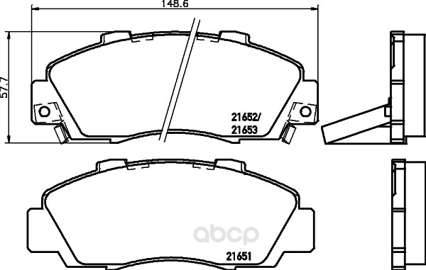 

Тормозные колодки дисковые HELLA 8DB355027131