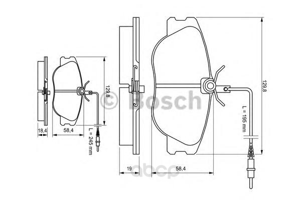 

Тормозные колодки дисковые BOSCH 0986424033