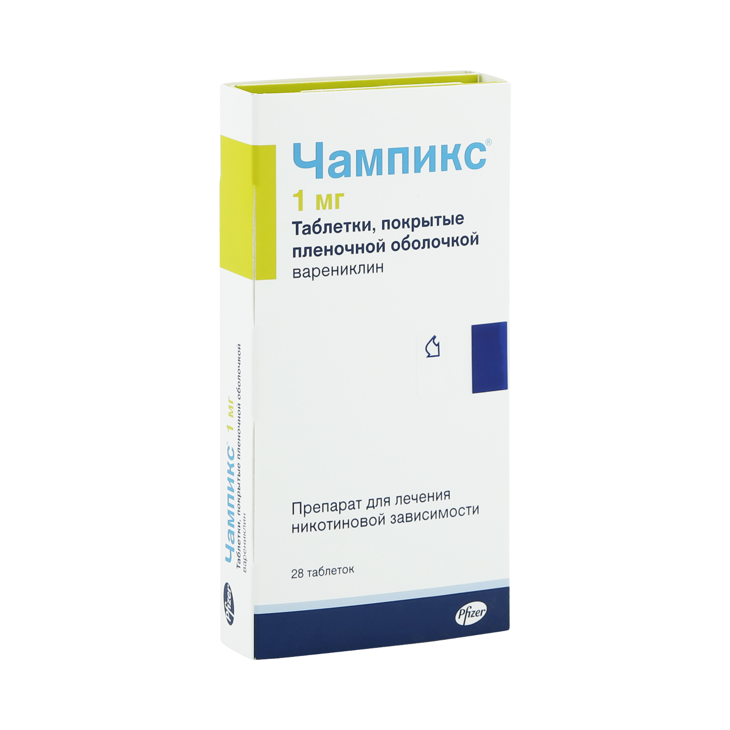 

Чампикс таблетки 1 мг 28 шт., Чампикс