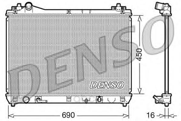 

Радиатор 690x450 Denso DRM47017