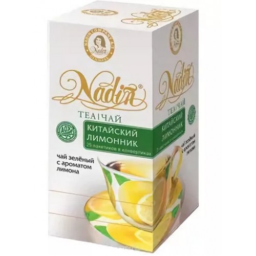 

Чай зеленый Nadin китайский лимонник 25 пакетиков