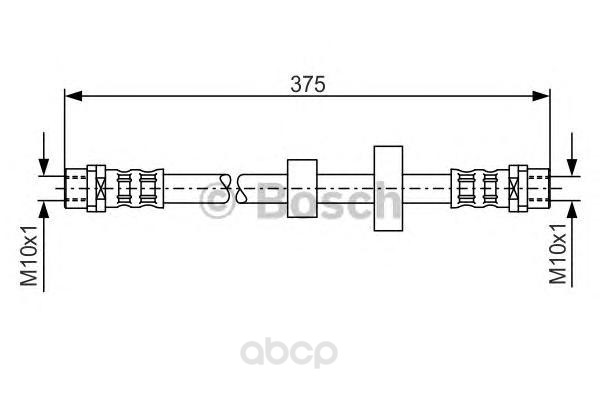 фото Шланг тормозной системы bosch 1987476698 передний
