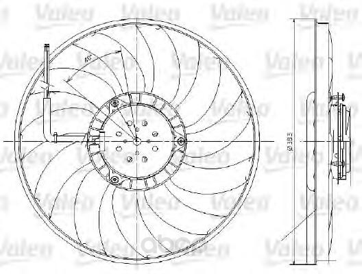 Вентилятор охлаждения двигателя Valeo 696017