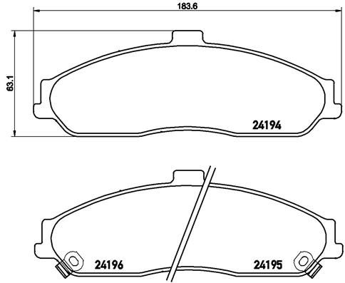 

Тормозные колодки brembo дисковые P10052