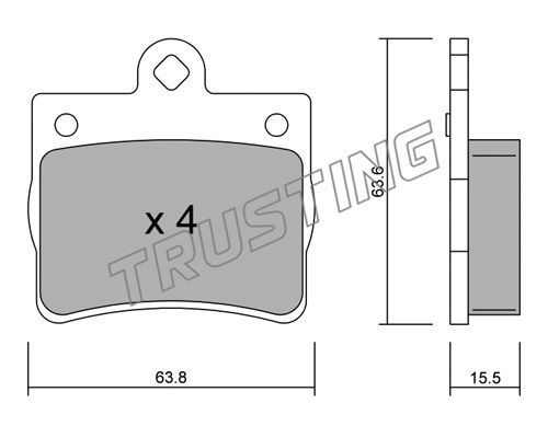 фото Комплект тормозных дисковых колодок trusting 264.0