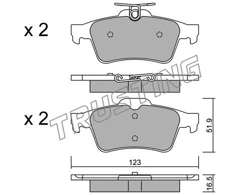 

Тормозные колодки TRUSTING дисковые 3461