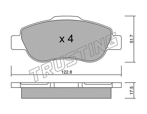 

Тормозные колодки TRUSTING дисковые 6540