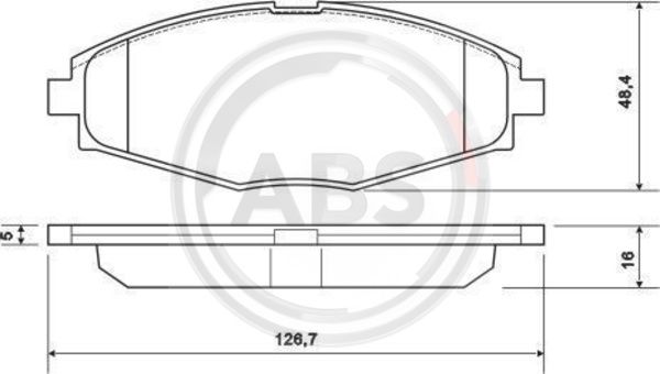 

Тормозные колодки дисковые ABS 37139