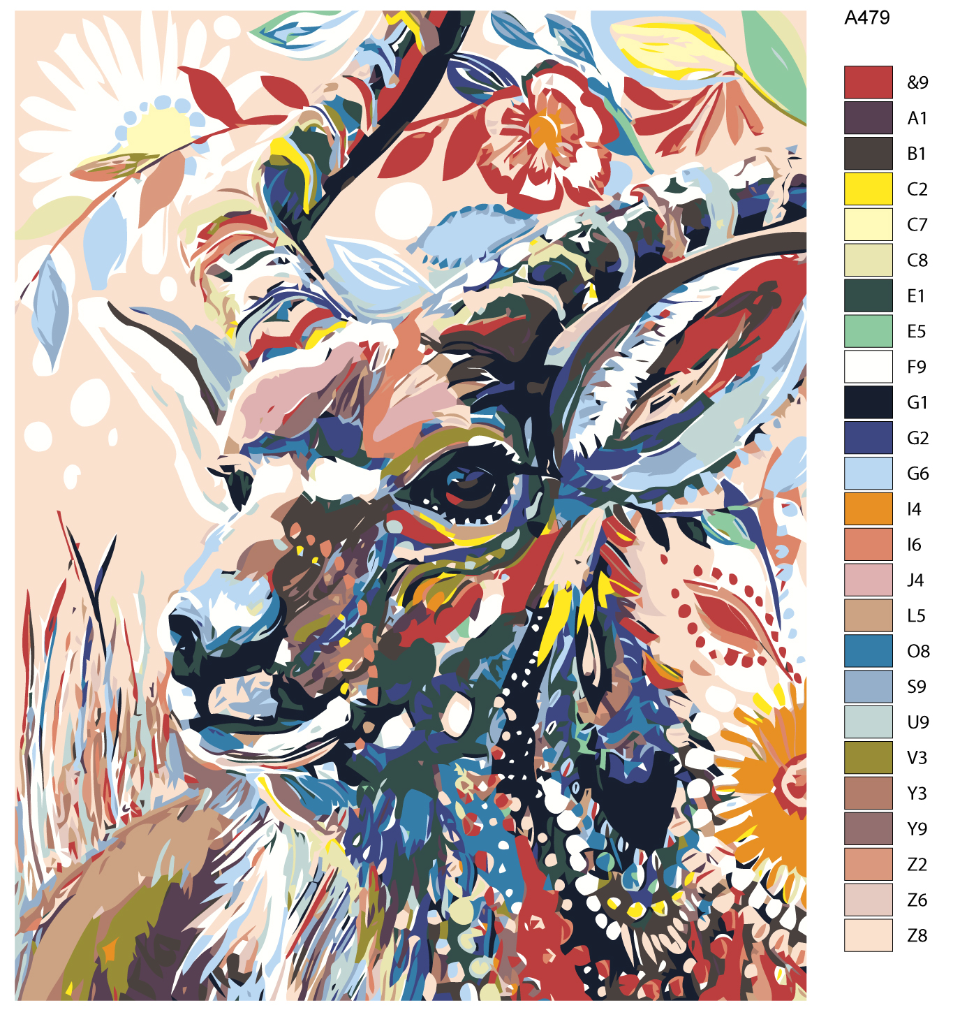 

Картина по номерам, 40 x 50, A479, A479