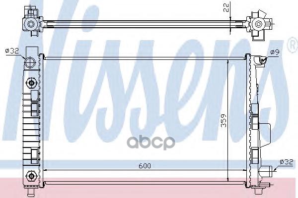 

Радиатор системы охлаждения Nissens 62781A
