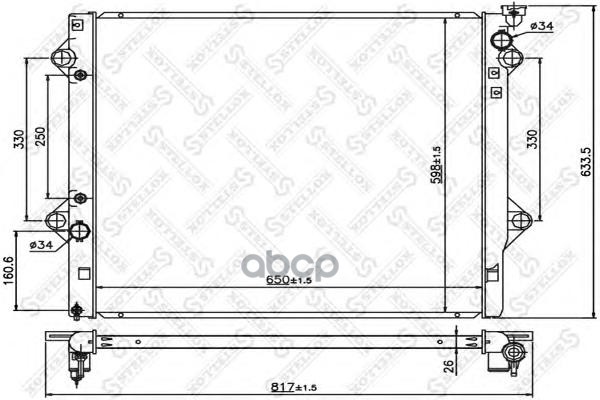 

Радиатор системы охлаждения Stellox 1025364SX