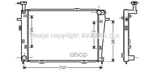 фото Радиатор системы охлаждения ava quality cooling hy2210