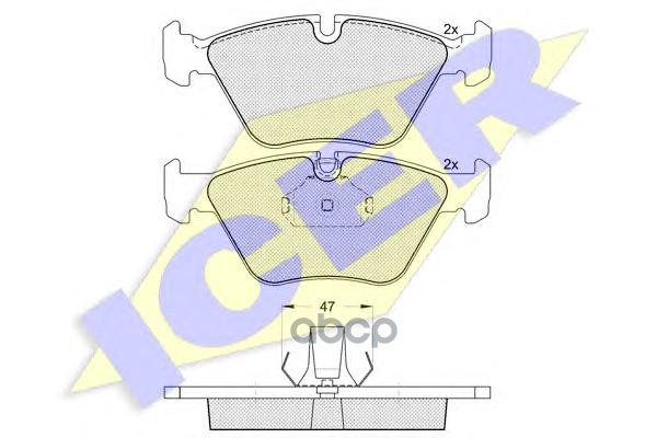 фото Комплект тормозных колодок icer 181550