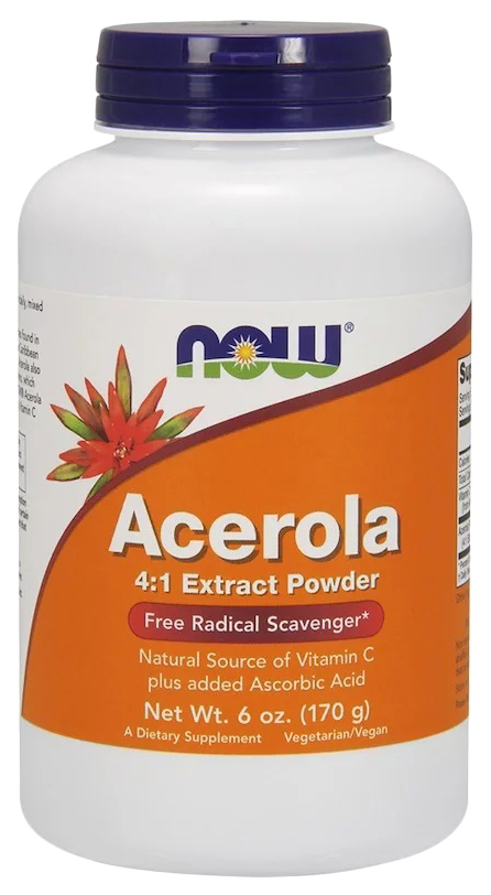 Купить Антиоксидант NOW Acerola Powder 170 г натуральный