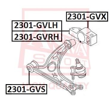 фото Сайлентблок рычага подвески asva 2301-gvlh