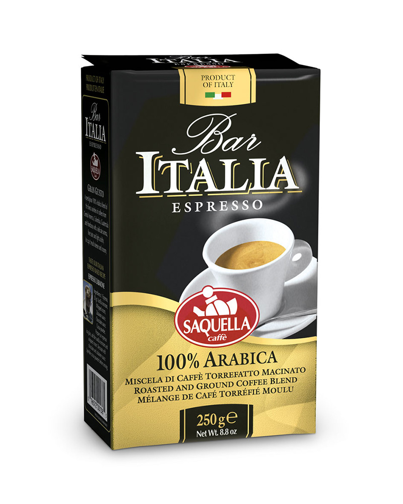 Кофе молотый  Saquella bar Italia 100% арабика 250 г