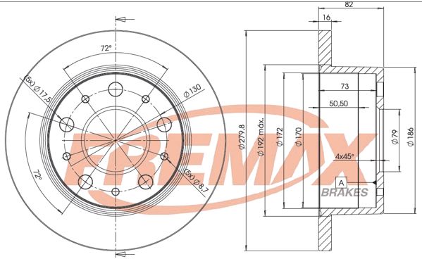 Тормозной диск FREMAX BD-4696