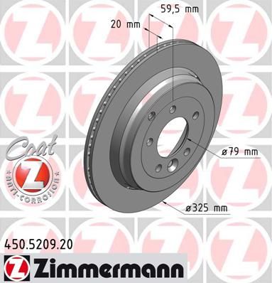 

Тормозной диск ZIMMERMANN 450.5209.20